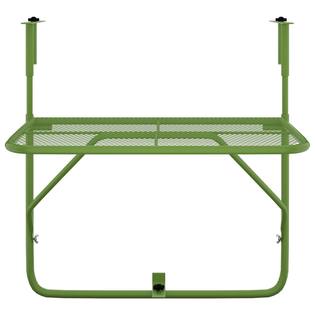 vidaXL Balcony Table Green 60x40 cm Steel