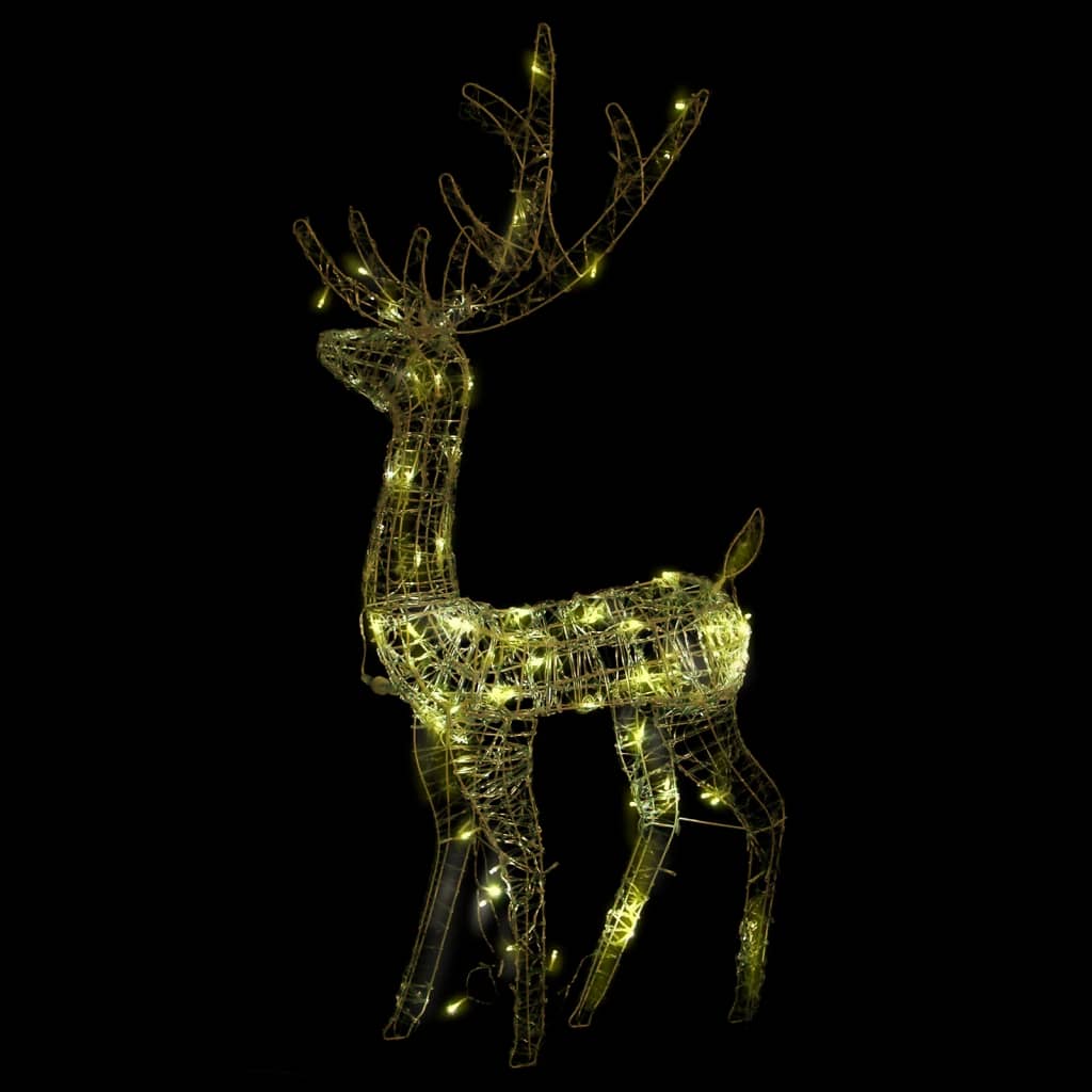 vidaXL Acrylic Reindeer Christmas Decorations 3 pcs 120 cm Warm White