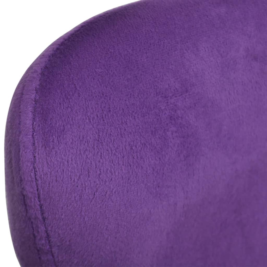 vidaXL Swivel Egg Chair with Cushion Small Purple Velvet