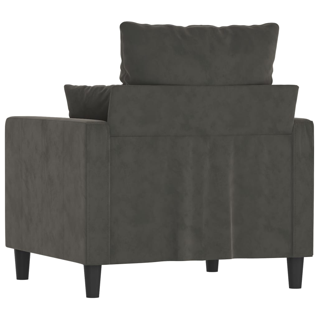 vidaXL Sofa Chair Dark Grey 60 cm Velvet