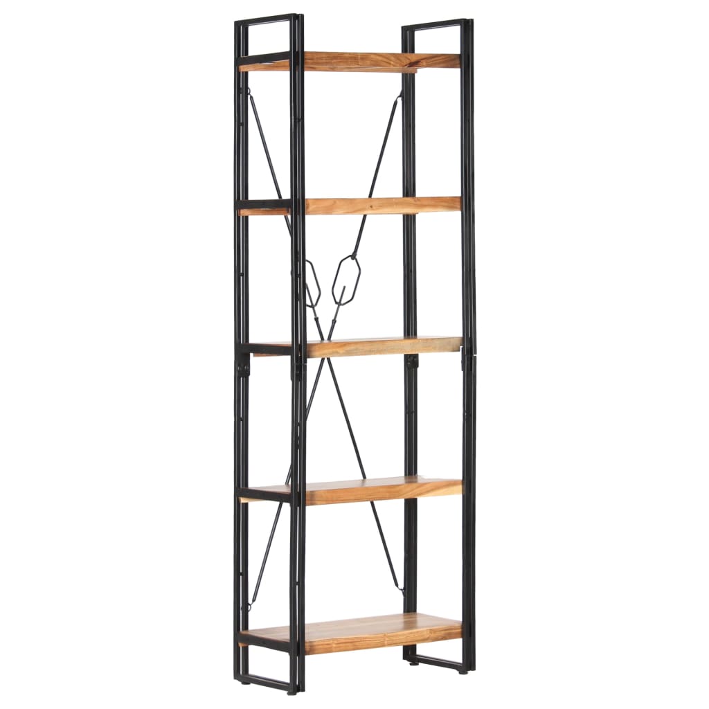 vidaXL 5-Tier Bookcase 60x30x180 cm Solid Acacia Wood