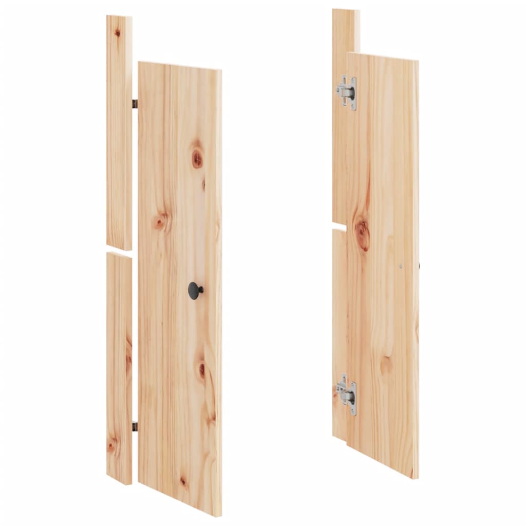 vidaXL Outdoor Kitchen Doors 2 pcs 50x9x82 cm Solid Wood Pine