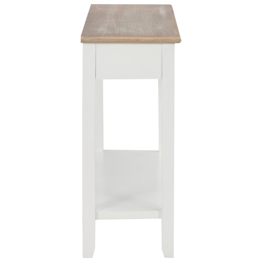 vidaXL Console Table White 110x35x80 cm Wood
