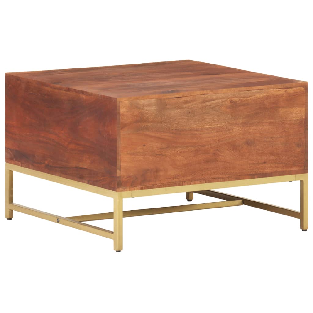 vidaXL Coffee Table Honey Brown 67x67x45 cm Solid Acacia Wood