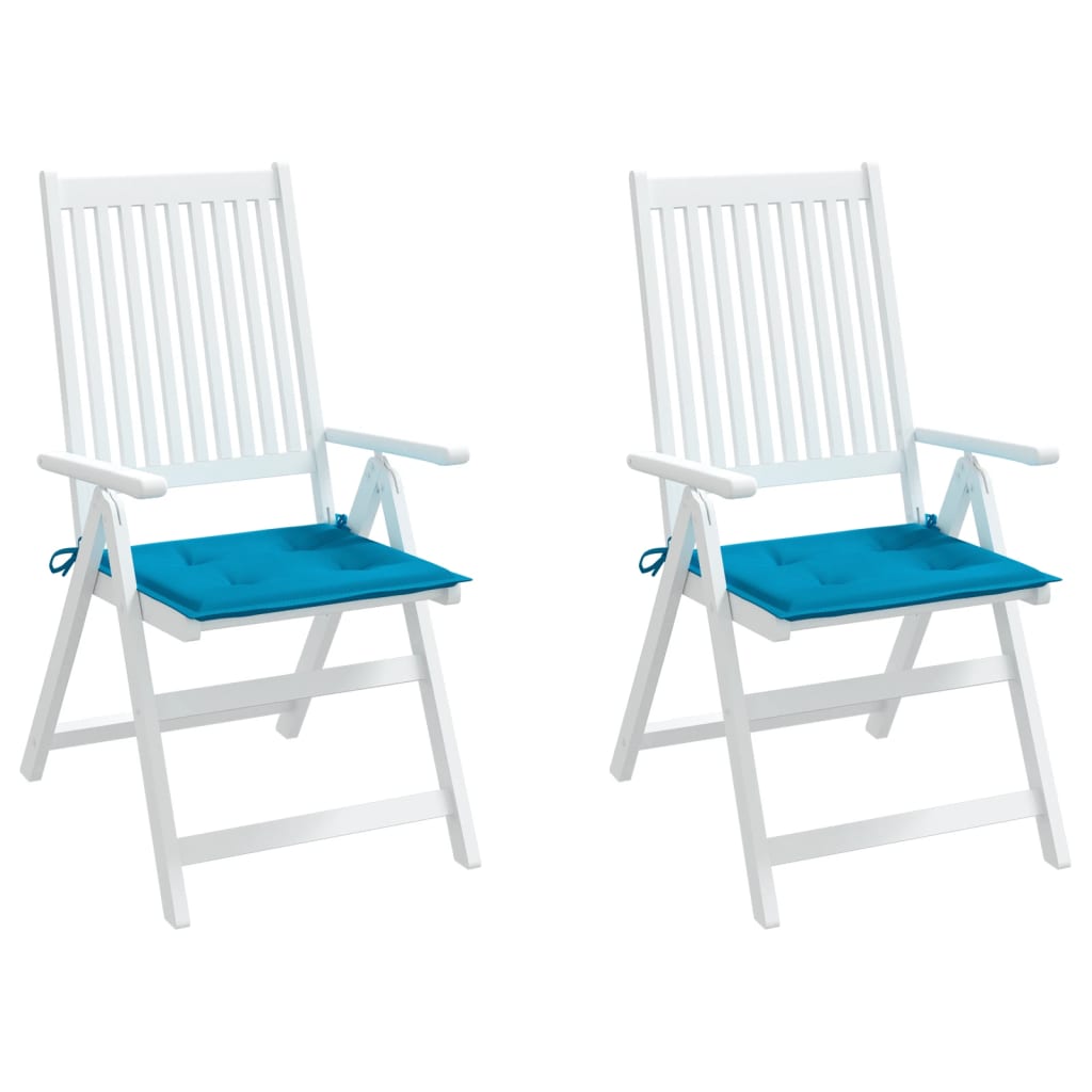vidaXL Garden Chair Cushions 2 pcs Blue 40x40x3 cm Oxford Fabric