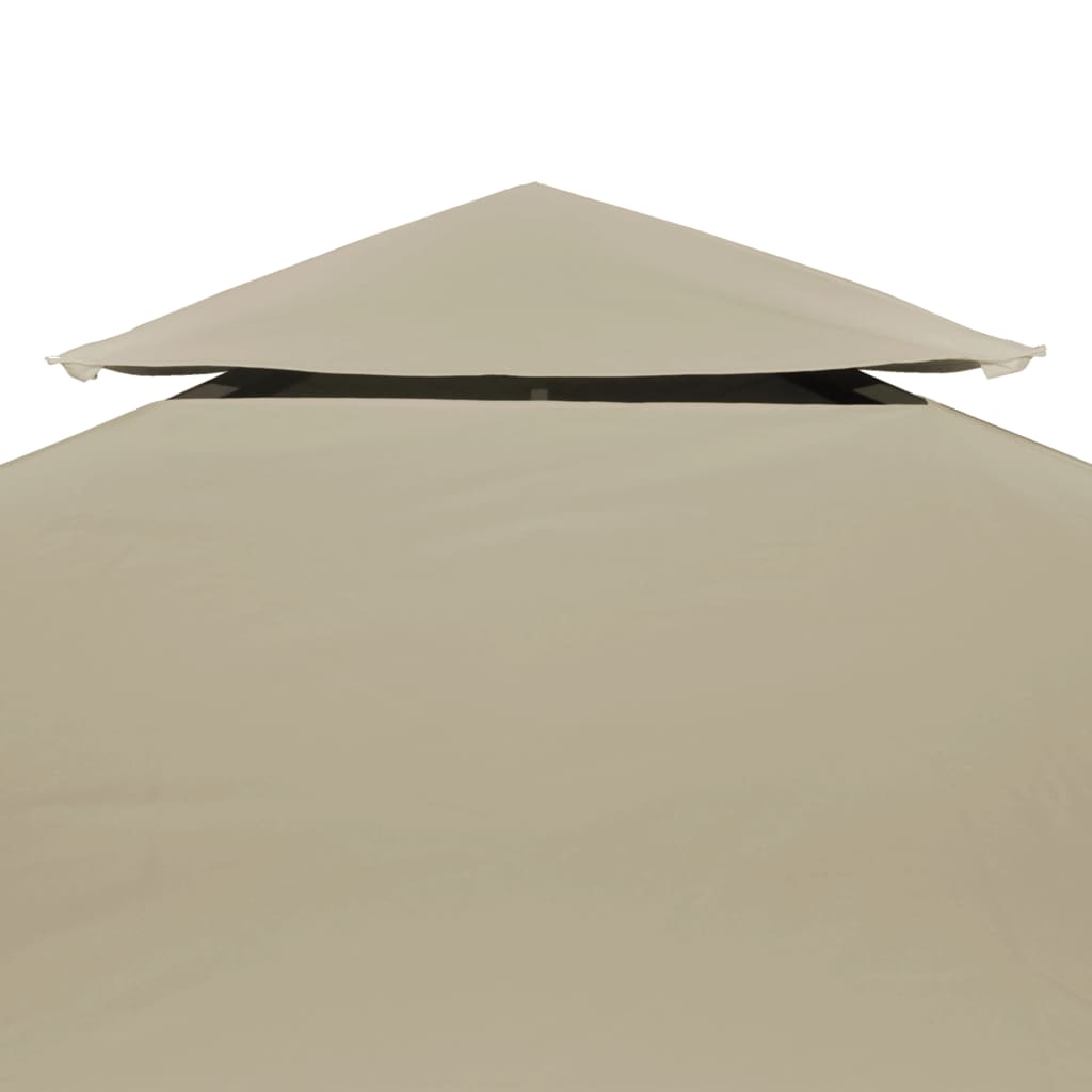 vidaXL Gazebo Cover Canopy Replacement 310 g / m² Beige 3x3 m