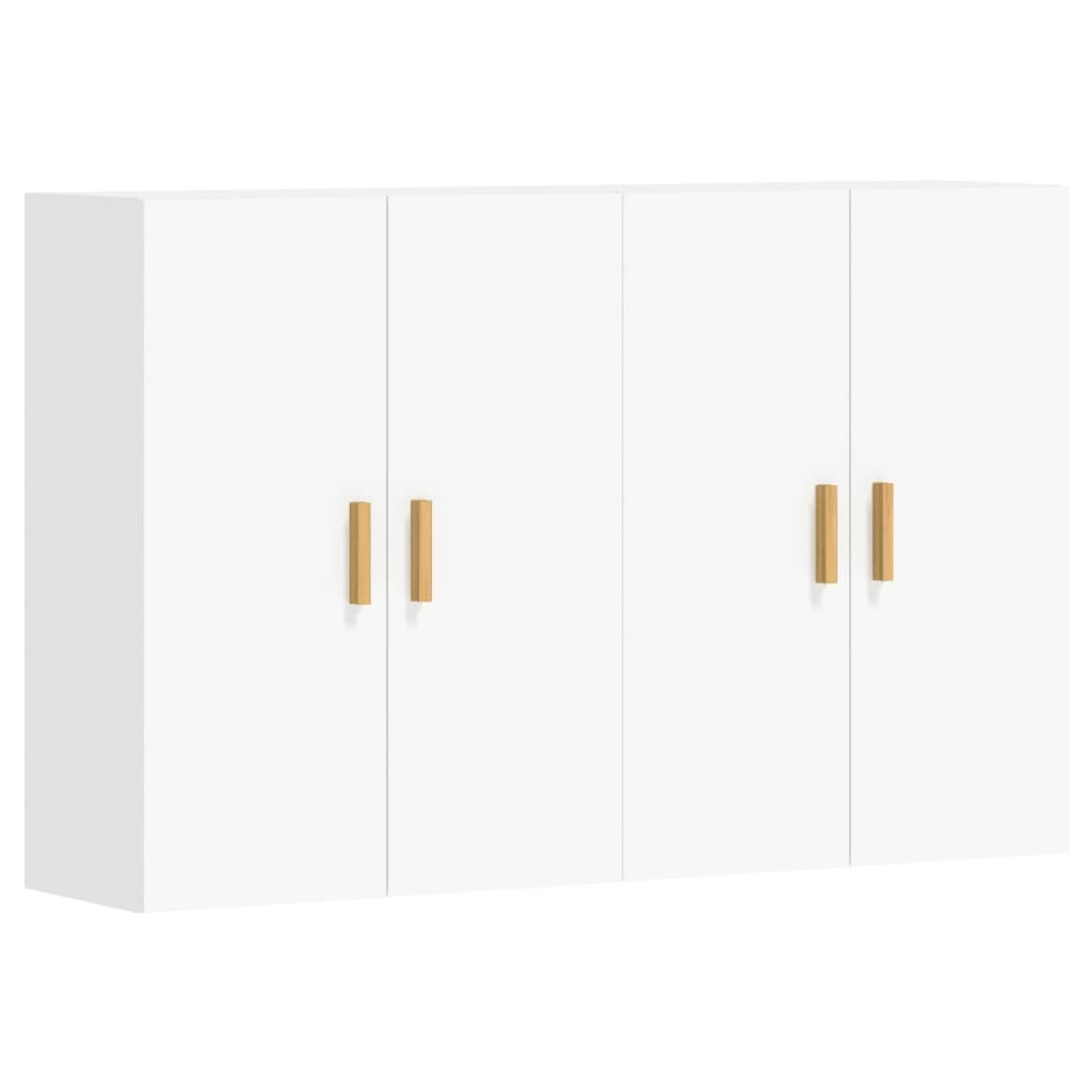 vidaXL Wall Mounted Cabinets 2 pcs White Engineered Wood