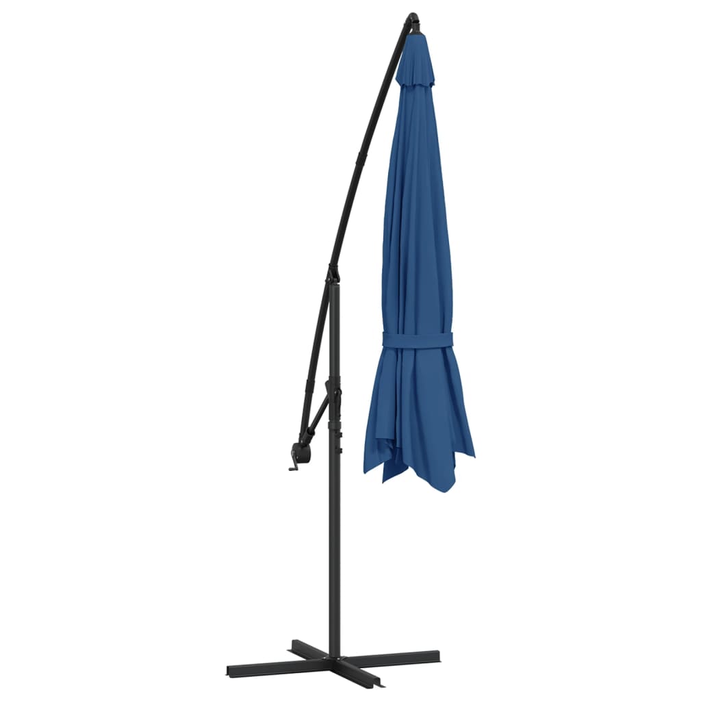 vidaXL Cantilever Umbrella with Aluminium Pole 350 cm Blue