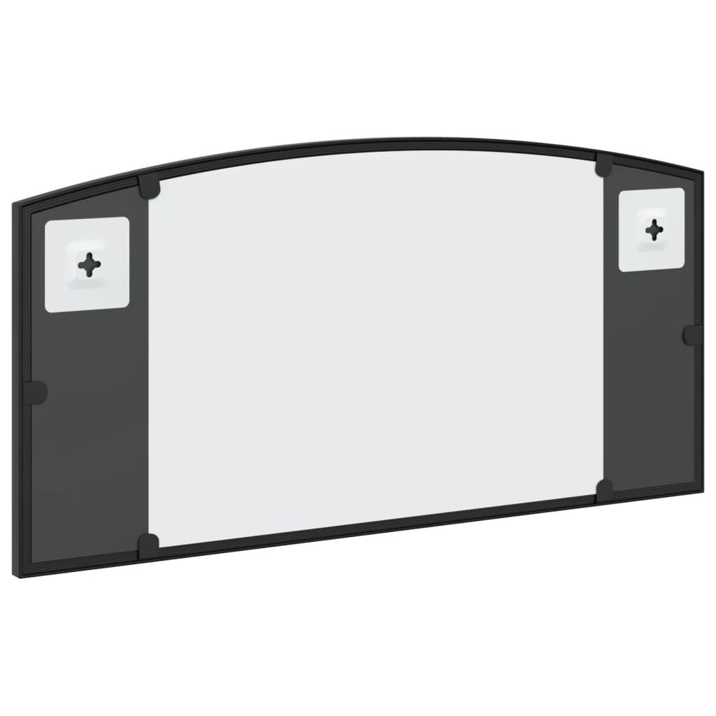 vidaXL Wall Mirror Black 60x30 cm Arch Iron