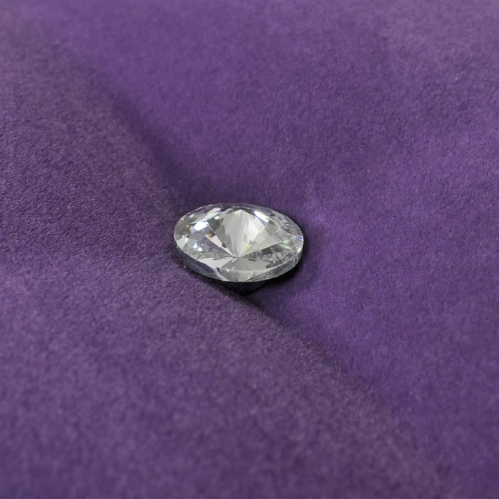 vidaXL Purple Bench Velvet Fabric with Crystal Buttons