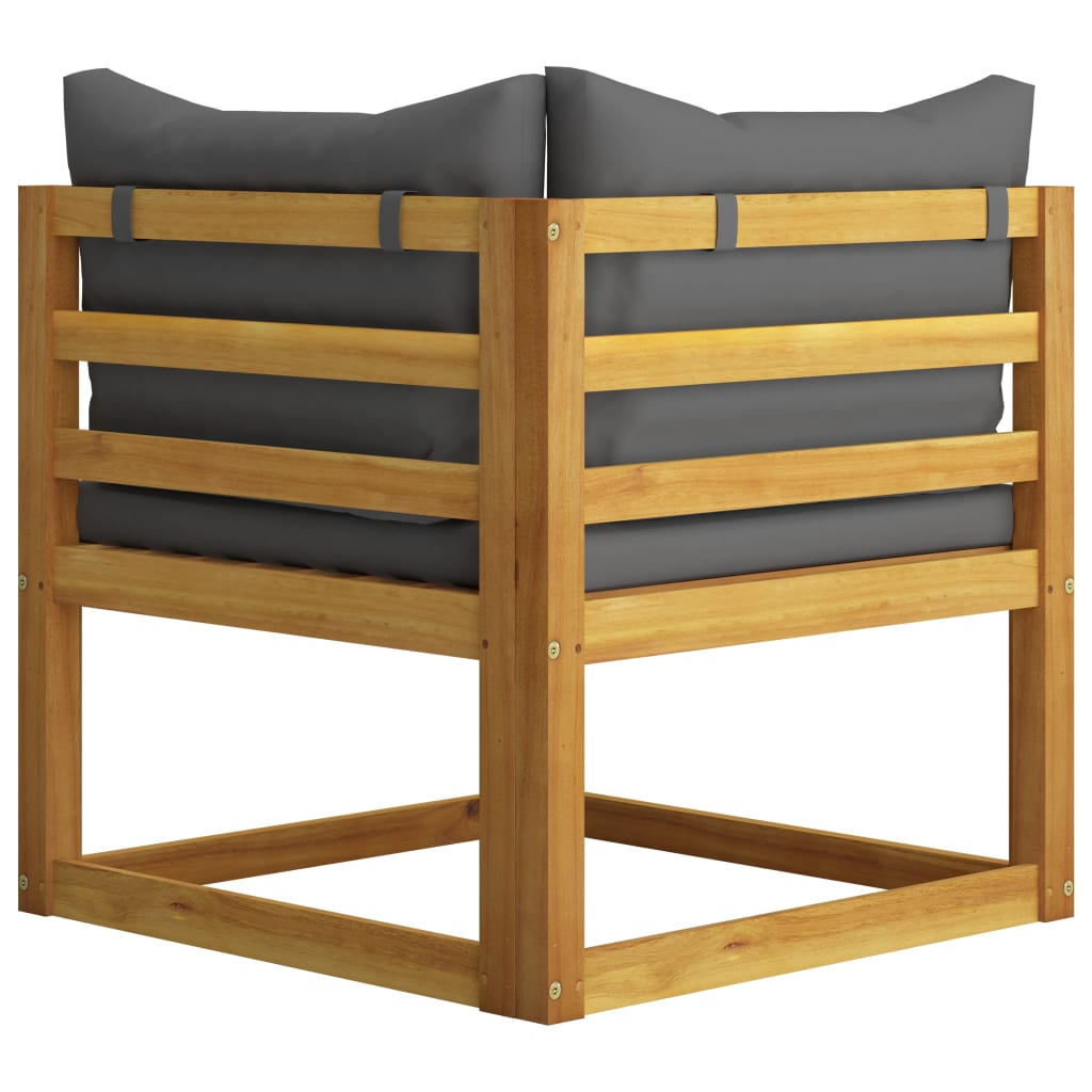 vidaXL 6 Piece Garden Lounge Set with Cushions Solid Acacia Wood
