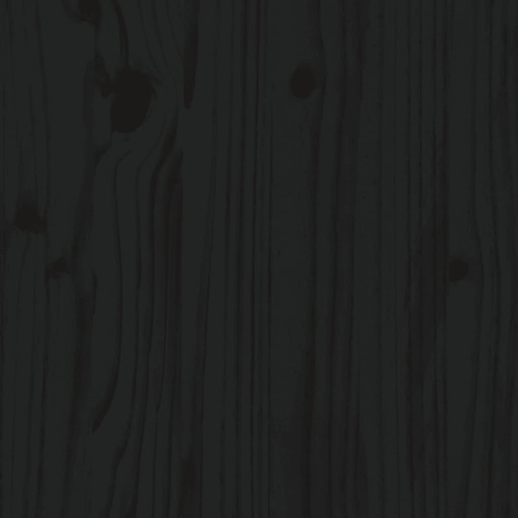 vidaXL Headboard Black 75x3x80 cm Solid Wood Pine