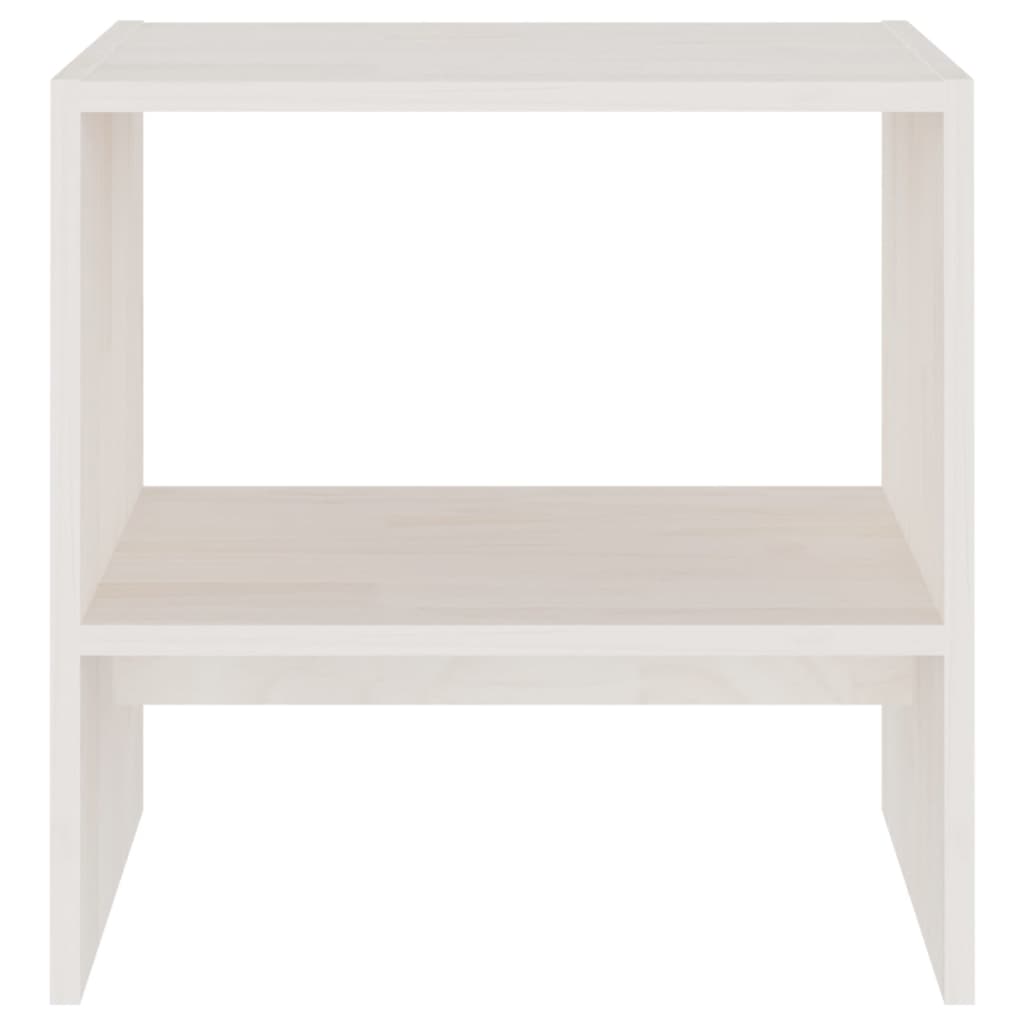 vidaXL Bedside Cabinets 2 pcs White 40x30.5x40 cm Solid Pinewood