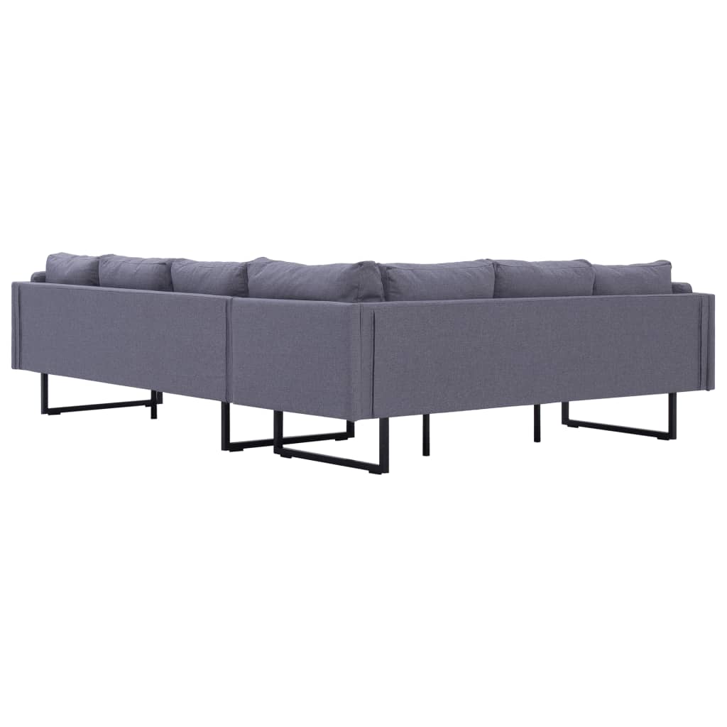 vidaXL Corner Sofa Blue Fabric