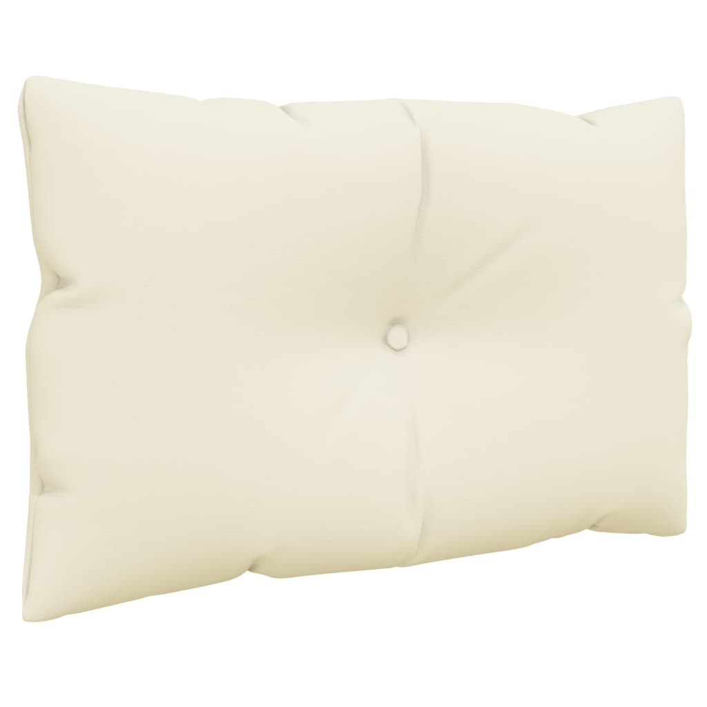 vidaXL Pallet Cushions 2 pcs Cream Fabric
