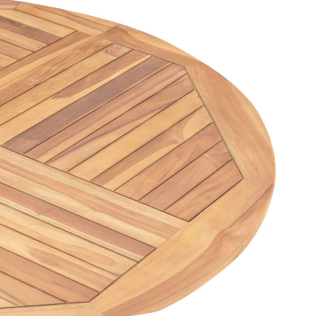 vidaXL Folding Garden Table Ø 120 cm Solid Teak Wood