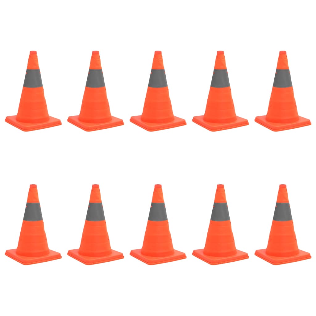 vidaXL Pop-up Traffic Cones 10 pcs 42 cm