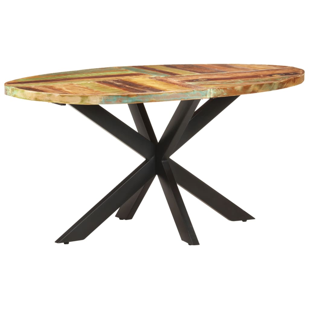 vidaXL Dining Table 160x90x75 cm Solid Reclaimed Wood