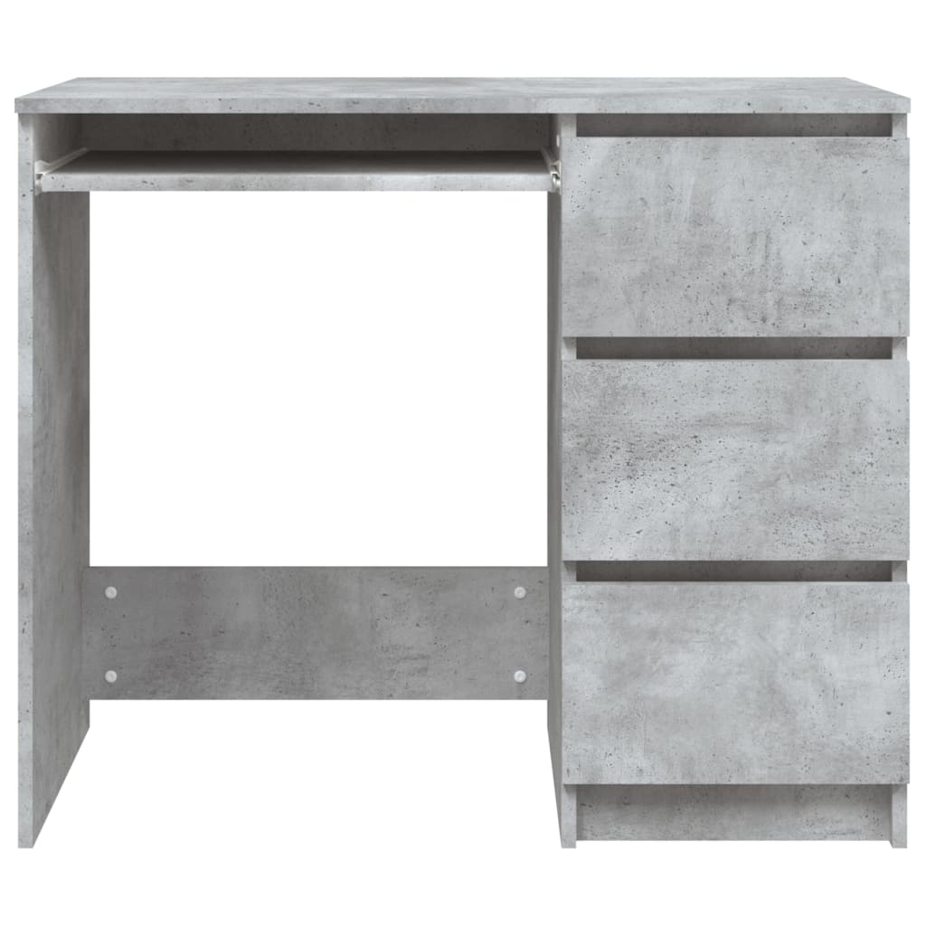 vidaXL Desk Concrete Grey 90x45x76 cm Chipboard