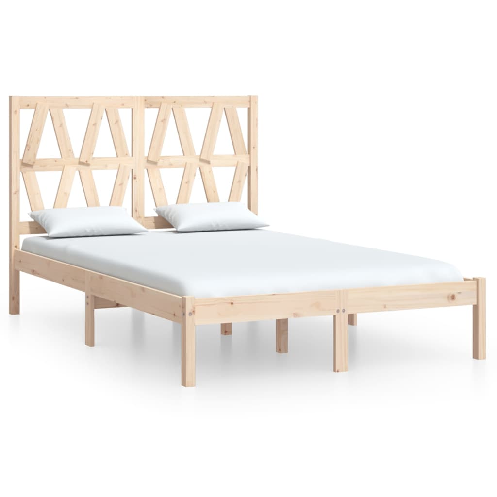 vidaXL Bed Frame Solid Wood Pine 150x200 cm King Size