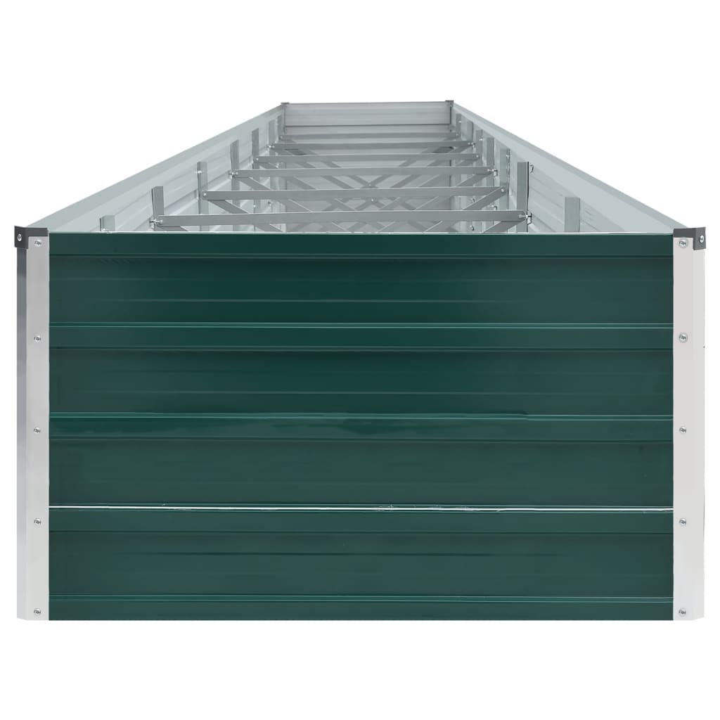 vidaXL Garden Raised Bed Galvanised Steel 600x80x45 cm Green