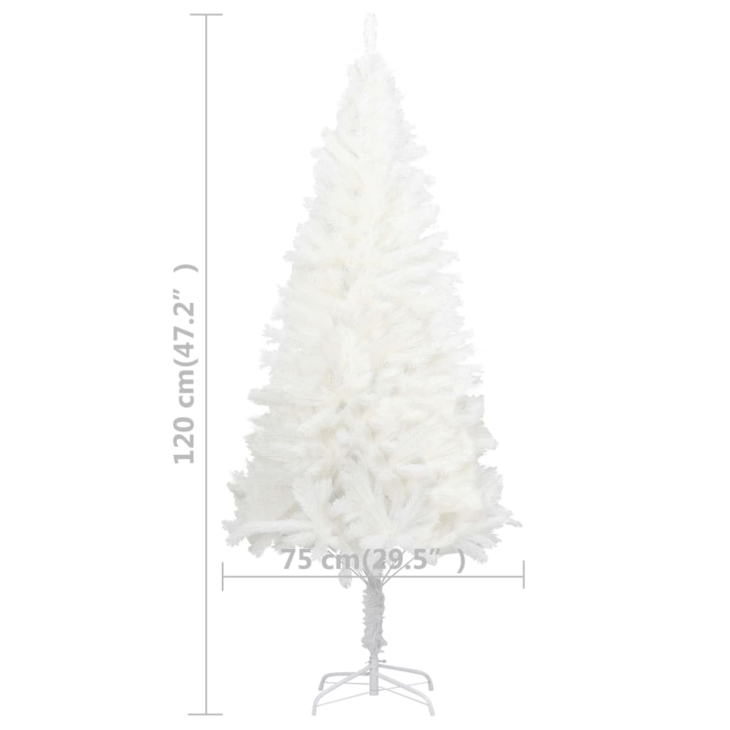 vidaXL Artificial Pre-lit Christmas Tree with Ball Set White 120 cm