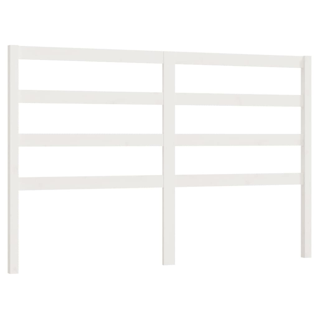 vidaXL Bed Headboard White 156x4x100 cm Solid Wood Pine