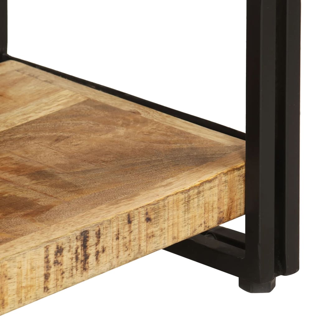 vidaXL 3-Tier Bookcase 140x30x80 cm Solid Mango Wood