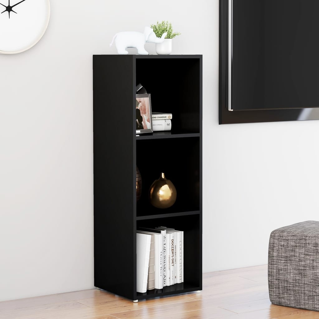 vidaXL TV Cabinet Black 107x35x37 cm Engineered Wood