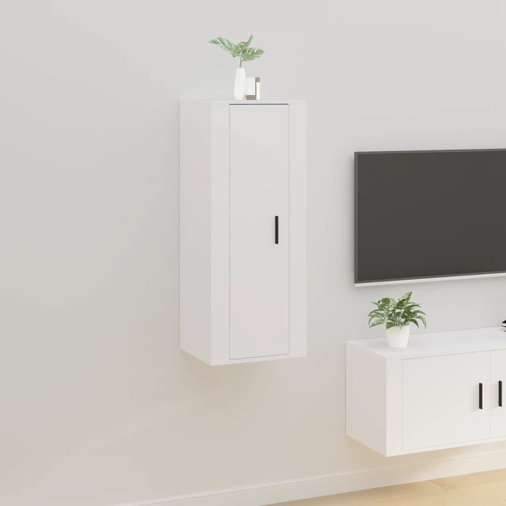 vidaXL Wall Mounted TV Cabinet White 40x34,5x100 cm