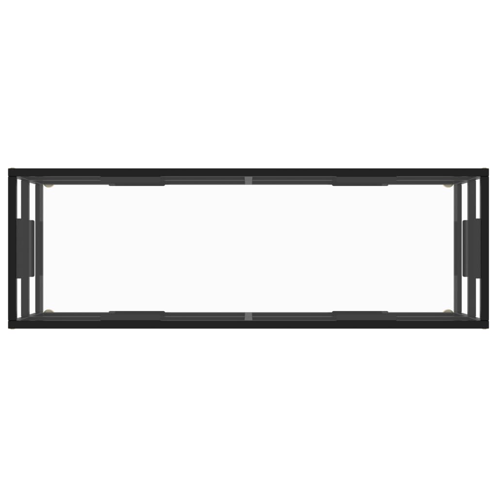vidaXL TV Cabinet Black with Tempered Glass 120x40x40 cm