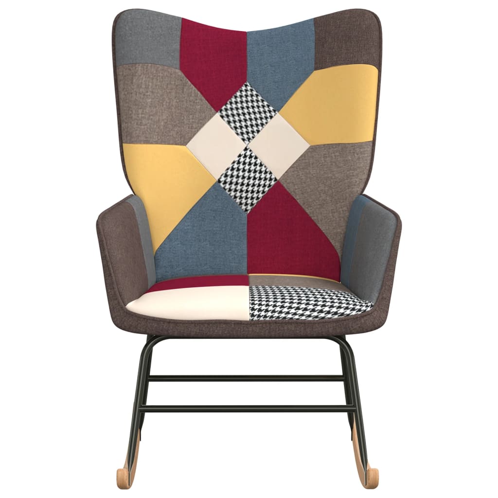 vidaXL Rocking Chair Patchwork Fabric
