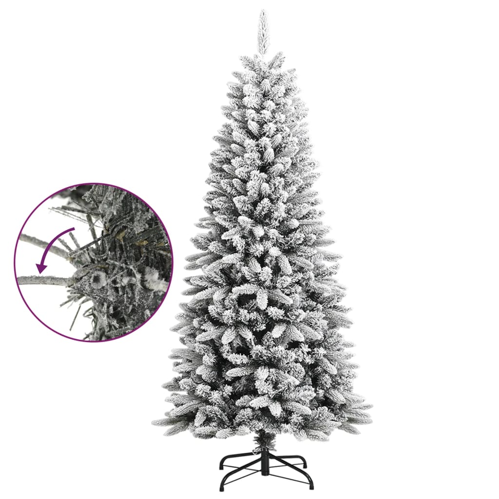 vidaXL Artificial Christmas Tree with Flocked Snow 150 cm PVC&PE