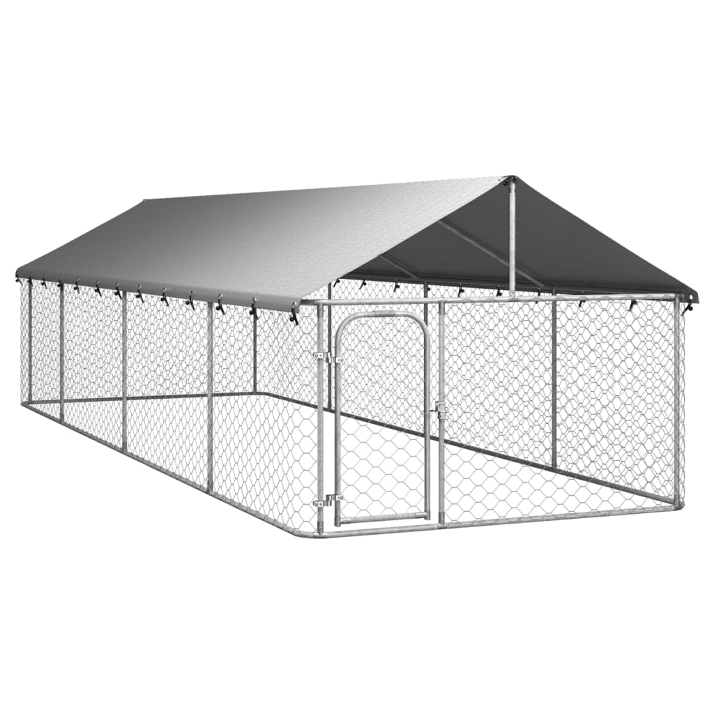 vidaXL Outdoor Dog Kennel with Roof 600x200x150 cm