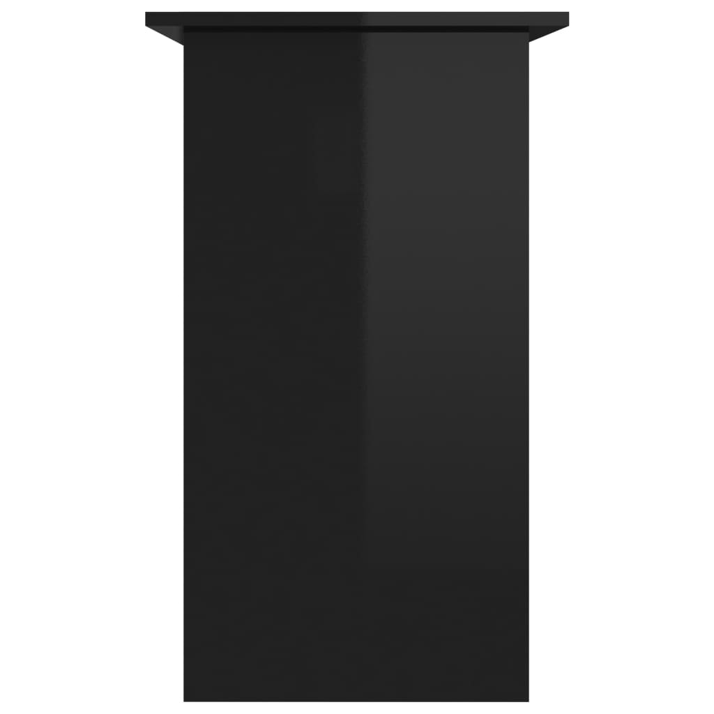 vidaXL Desk High Gloss Black 80x45x74 cm Engineered Wood