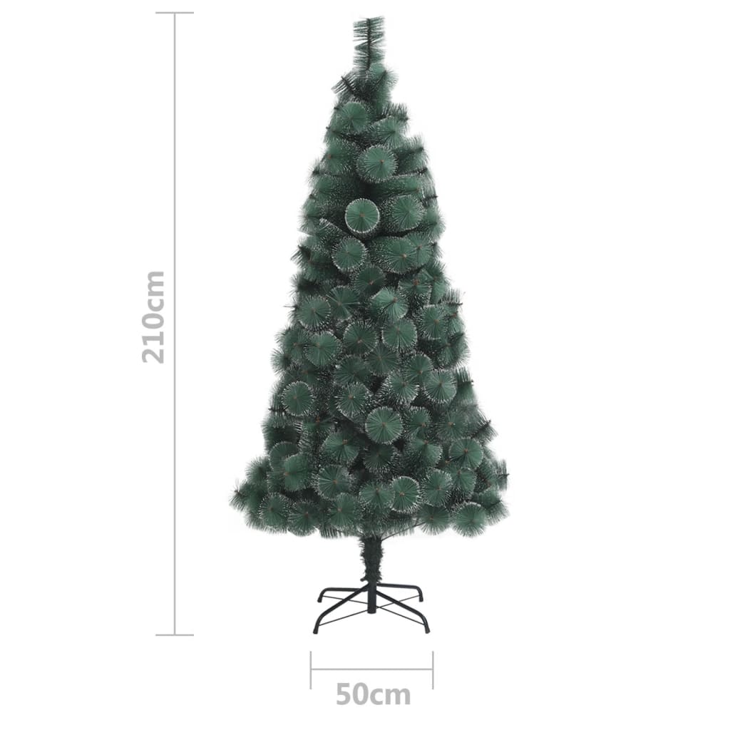 vidaXL Artificial Christmas Tree with Stand Green 210 cm PET