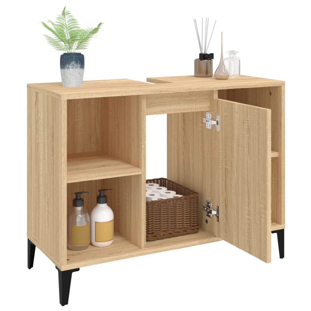vidaXL Sink Cabinet Sonoma Oak 80x33x60 cm Engineered Wood
