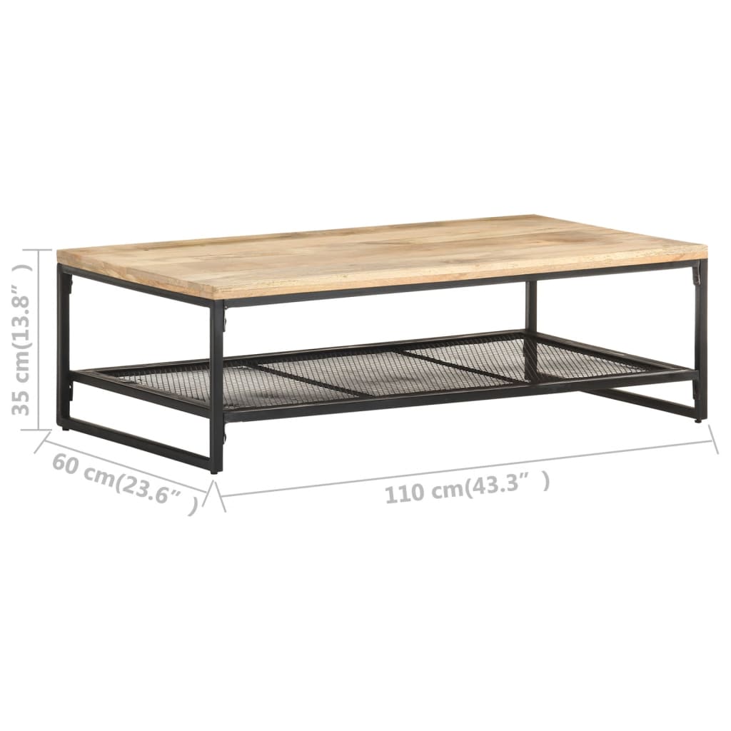 vidaXL Coffee Table 110x60x35 cm Solid Mango Wood