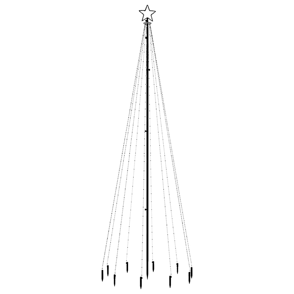 vidaXL Christmas Tree with Spike Warm White 310 LEDs 300 cm
