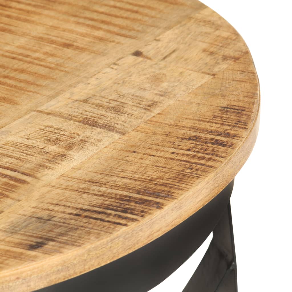 vidaXL Coffee Table Ø68x43 cm Rough Mango Wood