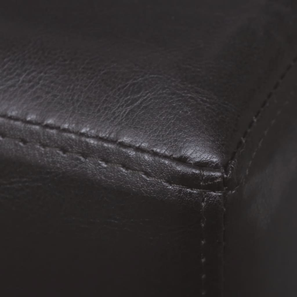 vidaXL Bench 139,5 cm Dark Brown Faux Leather