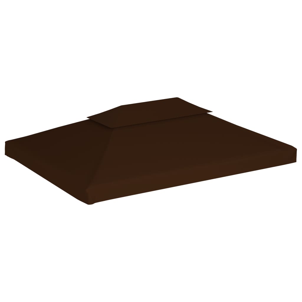 vidaXL 2-Tier Gazebo Top Cover 310 g/m² 4x3 m Brown