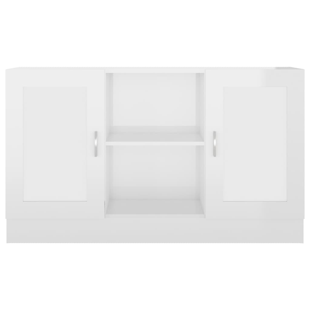 vidaXL Sideboard High Gloss White 120x30.5x70 cm Engineered Wood