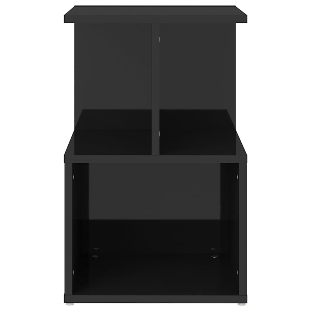 vidaXL Bedside Cabinets 2 pcs High Gloss Black 35x35x55 cm Engineered Wood