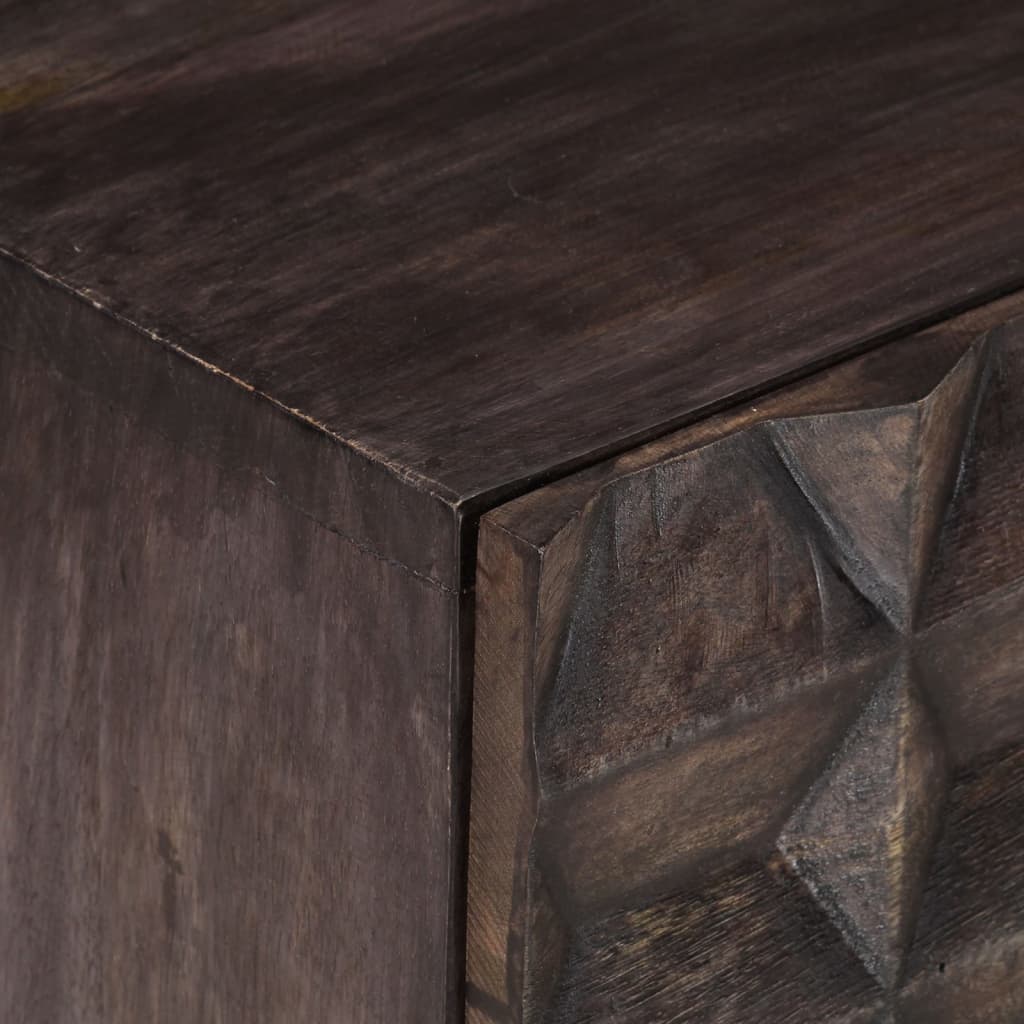 vidaXL Bed Cabinet Black 40x30x50 cm Solid Mango Wood