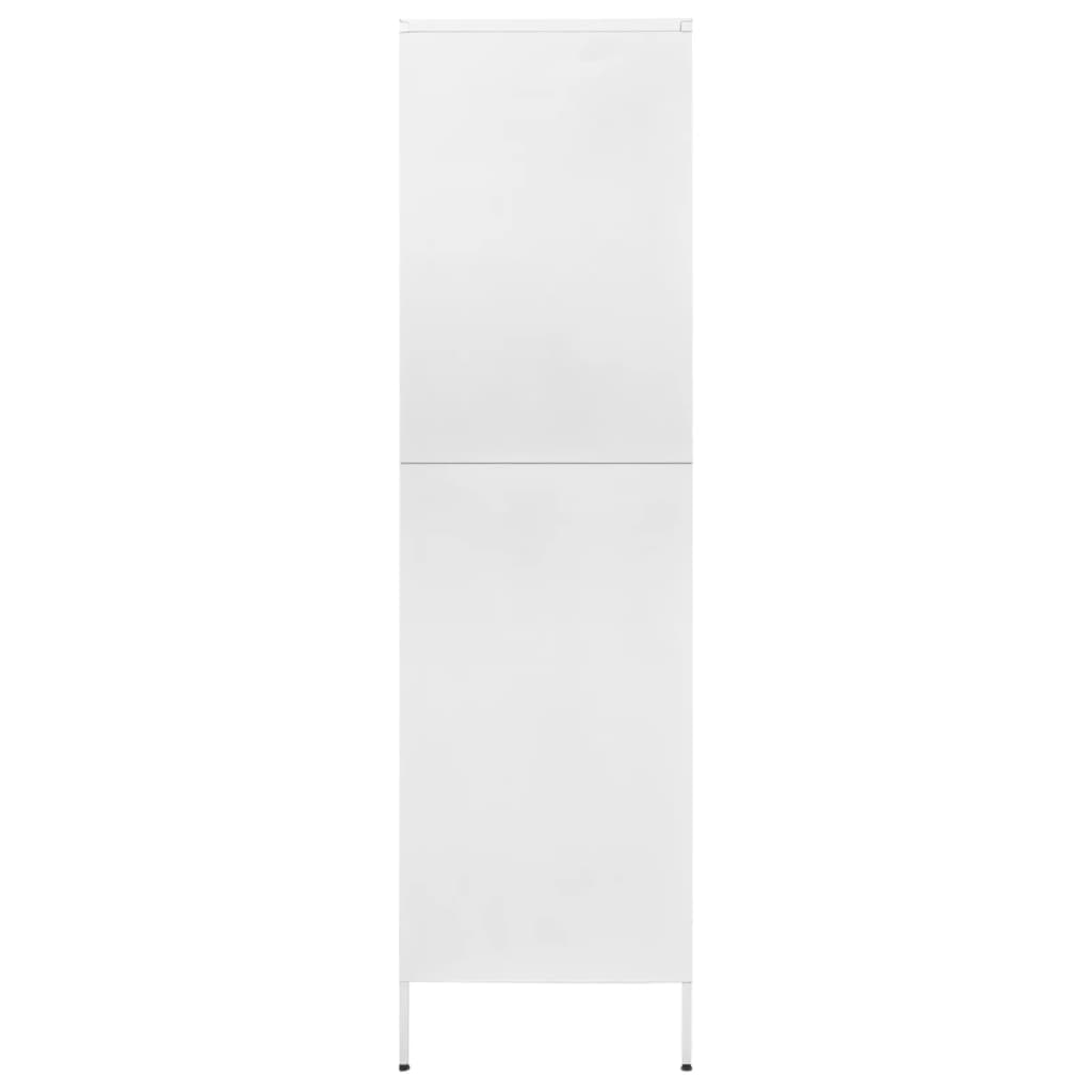 vidaXL Wardrobe White 90x50x180 cm Steel