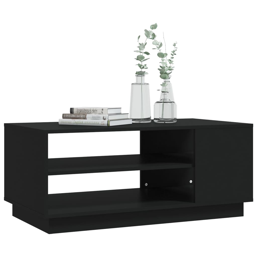 vidaXL Coffee Table Black 102x55x43 cm Engineered Wood