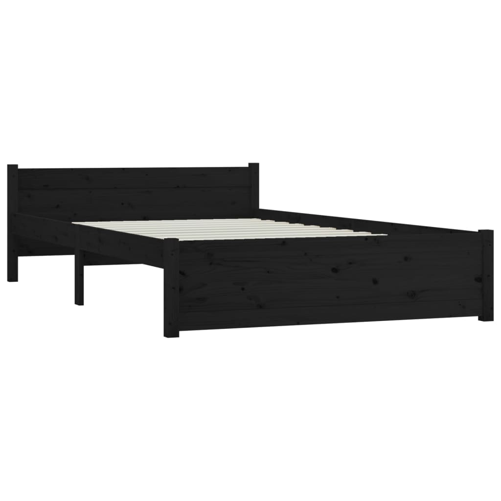 vidaXL Bed Frame with Drawers Black 150x200 cm King Size
