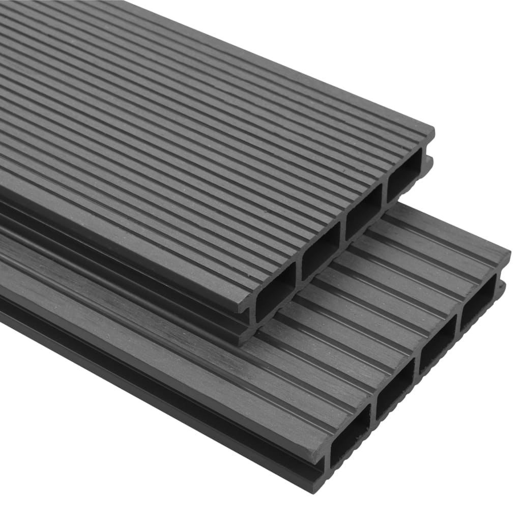 vidaXL WPC Decking Boards with Accessories 30 m² 4 m Grey