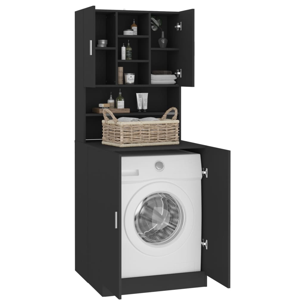 vidaXL Washing Machine Cabinet Black